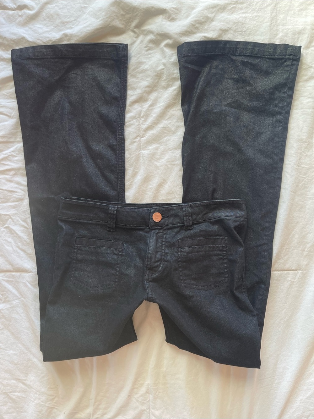 Women’s navy boot cut jeans